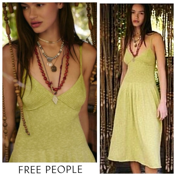 Free People Dresses & Skirts - ❌SALE❌ FREE PEOPLE Tula Sweater Dress Midi Drop-Waist Lovely Dress Nwt’s-$80